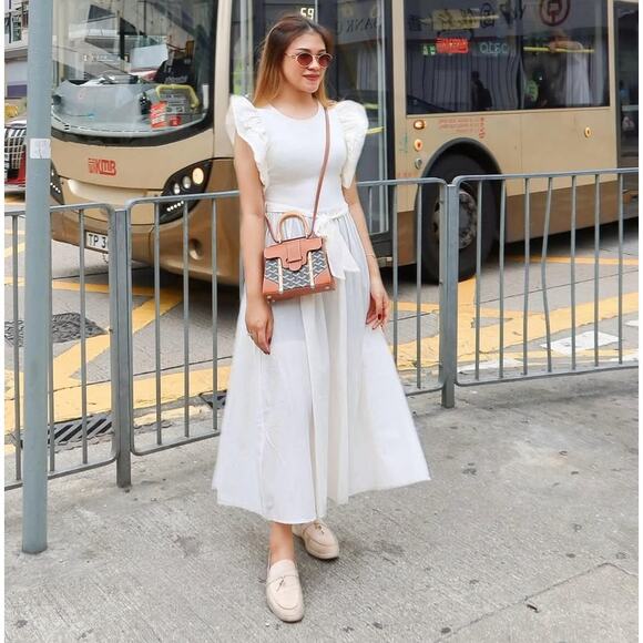 RARE!!! ZARA Ruffled Midi Dress NWT - Picture 8 of 16